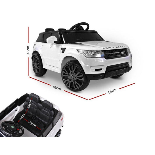 Rigo Kids Electric Ride On Car SUV Range Rover-inspired Cars Remote 12V White.