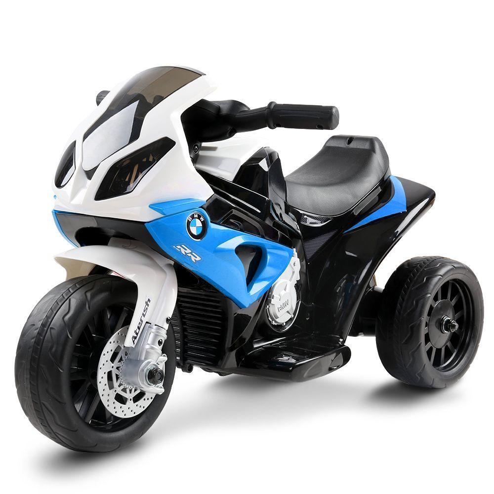 Kids Electric Ride On Car Police Motorcycle Motorbike BMW Licensed S1000RR Blue.