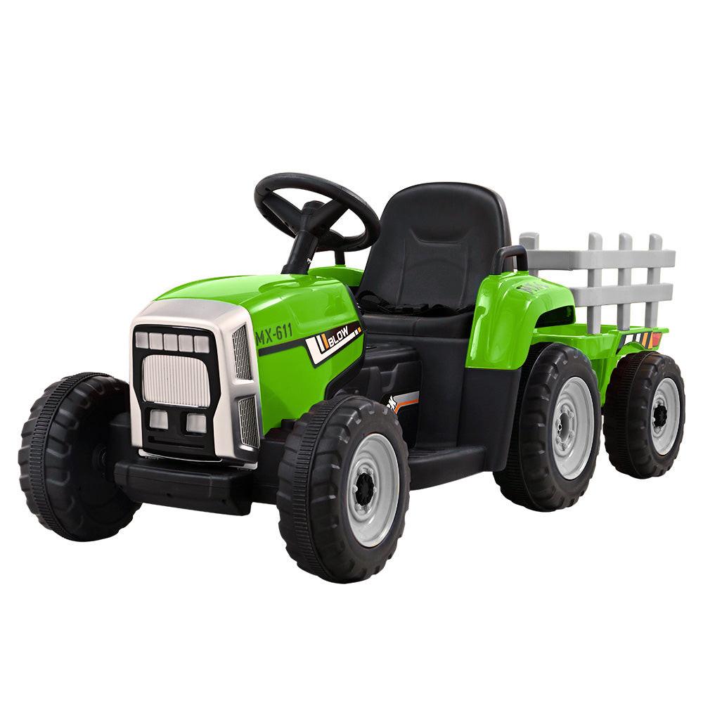 Electric Ride On Car Rigo Kids Ride On Cars Tractor Toy 12V Green.