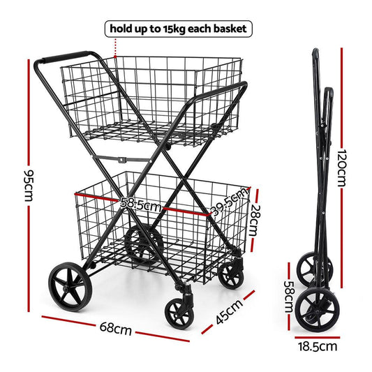 Emajin Foldable Shopping Trolley Cart.
