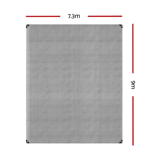 Instahut Tarp Tarpaulin 7.3x9m Canvas Camping Heavy Duty Sun Cover.