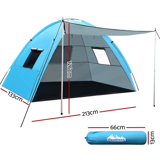 Weisshorn Camping Tent Beach Portable Hiking Sun Shade Shelter Fishing 4 Person.