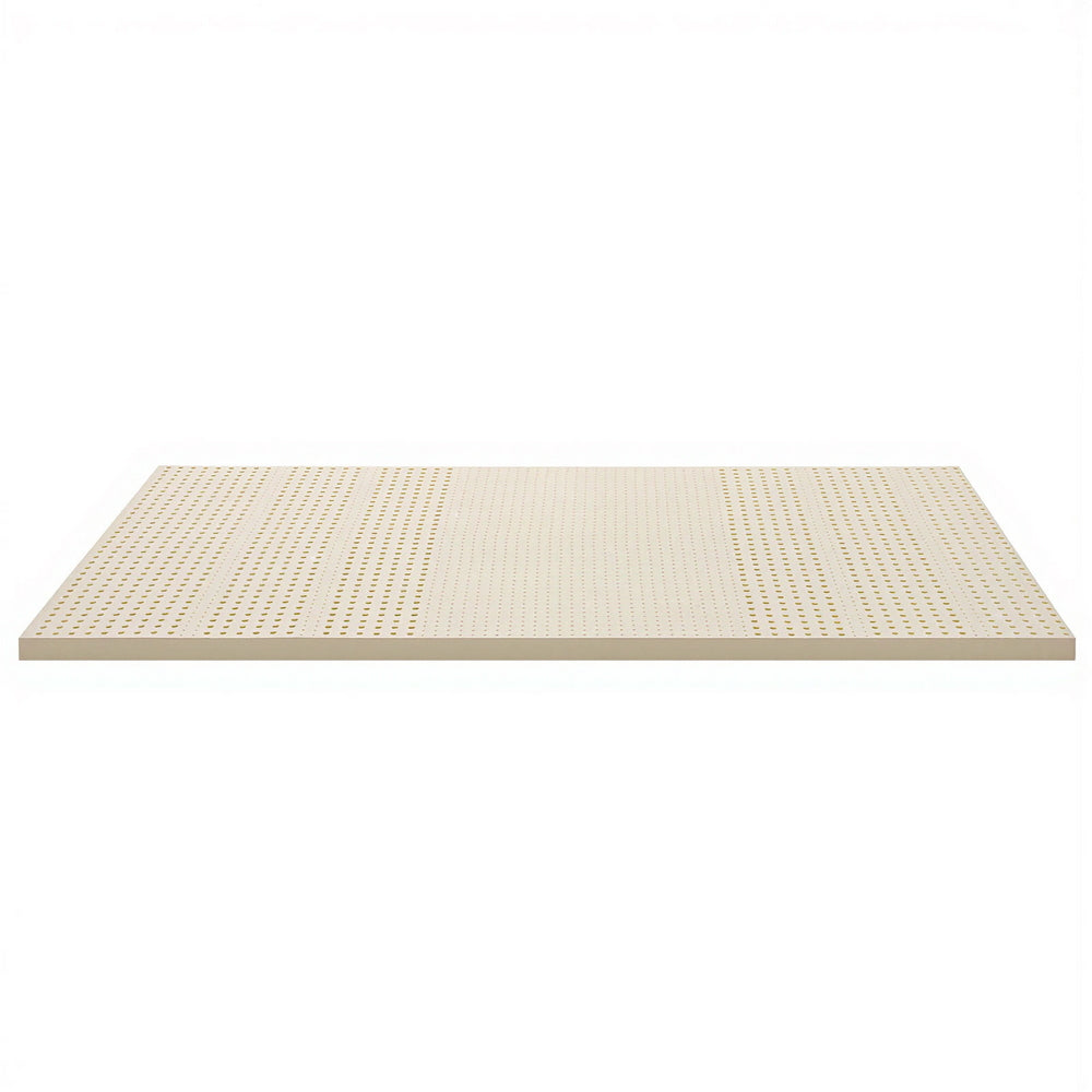 Giselle Bedding Latex Mattress Topper, 5cm Thick Cooling Bed Pad for Side Sleepers Pain Relief, 7 Zone Foldable Mat with Washable Cover for Guest Room Bedroom Single