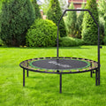 Everfit 48inch Round Fitness Trampoline Rebounder Adjustable Handrail Green.