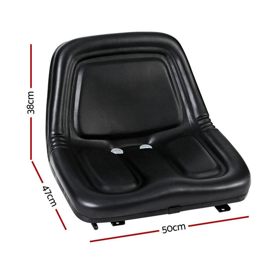 Giantz Tractor Seat Forklift Excavator Universal Backrest Truck Chair PU Leather.