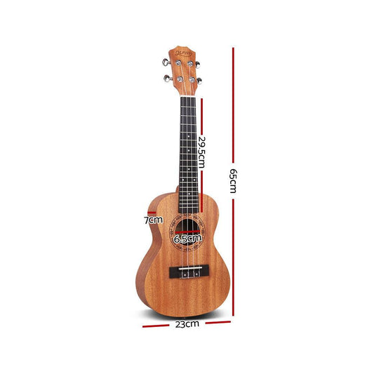 Alpha 26" Ukulele Natural Mahogany Tenor Beginner Gift w/ Carry Bag.