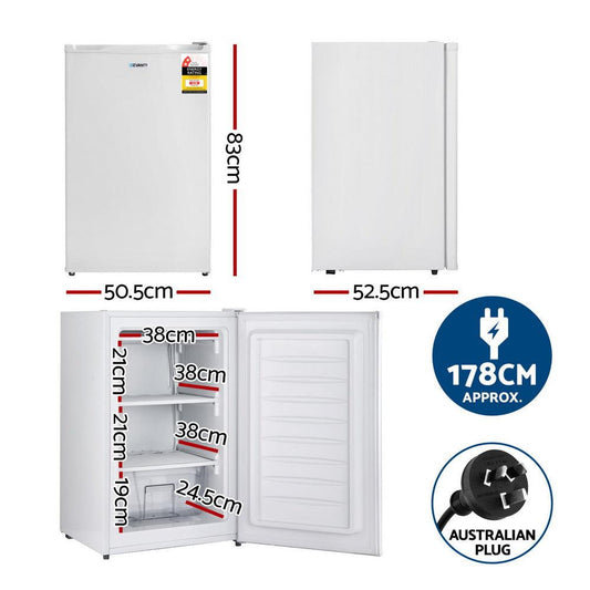 Devanti 81L Upright Freezer Fridge White.