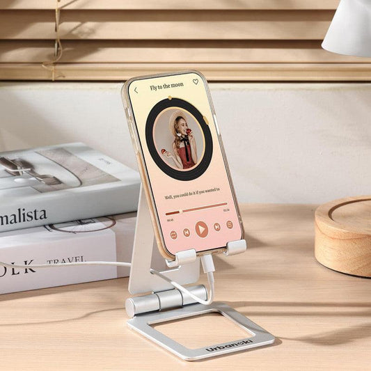 Urbanoki Portable Phone Tablet Stand Dual Folding Desk Travel Cradle Dock.