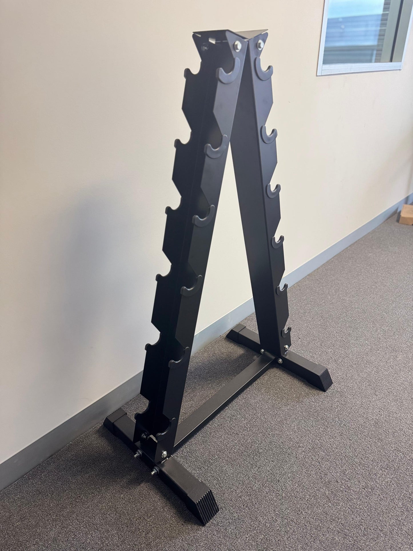 Curve Fitness 6 Tier A-Frame Dumbbell Rack.