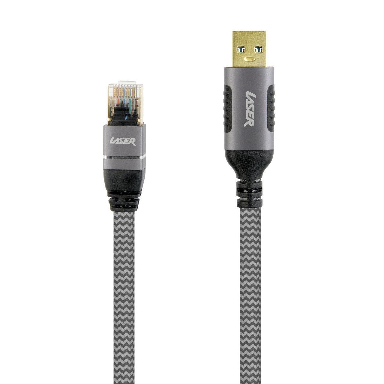Laser USB-A to RJ45 Male Cable for Compatible Devices - 2m.
