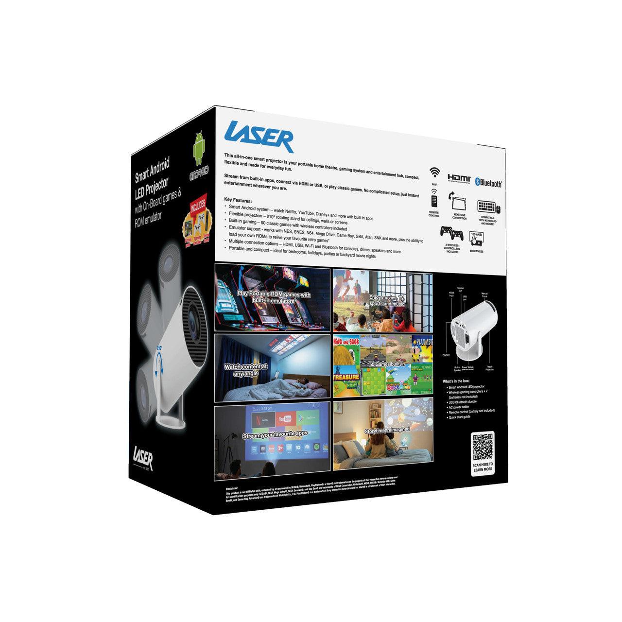 Laser Smart Projector with Games White.