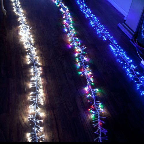 Samland LED Firecracker Effect Fairy Icicle Chaser Light for Christmas Decoration in White