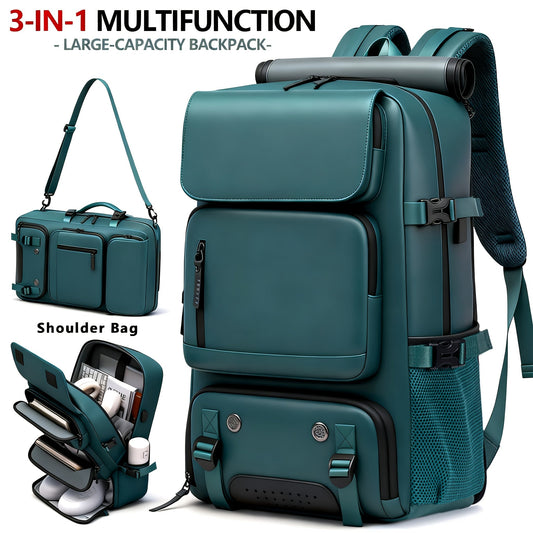 18.1-inch Easy-Travel Bag (46×30×16 cm): Four carrying modes in one bag, with independent shoe compartment and freely switchable hidden shoulder straps.(light purple)