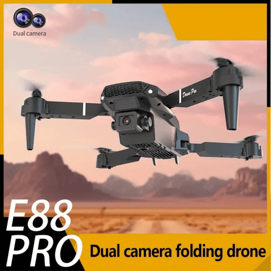**E88 PRO All-in-One Gesture-Controlled Aerial Drone | Dual Adjustable HD Cameras + 3-Speed Wind Resistance + Touch-Free Operation, Smart Tracking with One-Click Editing, Perfect for Beginners and Outdoor Creativity**.