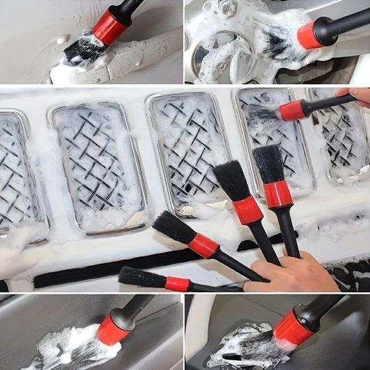 26-piece full function car detailing kit with drill brush and wheel cleaner - Heavy-duty manual and drill-powered cleaning set, color-coded brushes for paint restoration, glass, metal, plastic surfaces - Car washing, polishing, protection - Suitable for h.