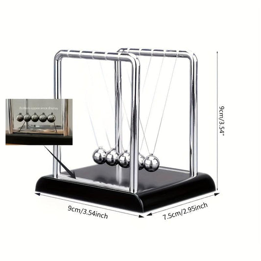 Newton's Cradle, made of durable PP material, is both a desktop physics demonstration pendulum and a stress-relieving decorative piece for offices and homes, ideal as a creative gift..