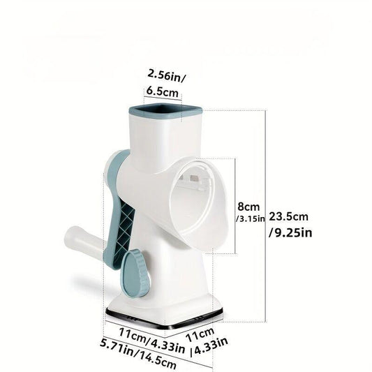Three-Step Hand-Crank Ice Crusherï½Transparent Ice Box for Visible Operation, Anti-Slip Effort-Saving Design, 23.5cm Compact Body for Ice Making Anywhere.