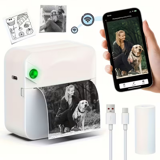 Wireless Portable Mini Thermal Printer | Multi-Scenario Printing Kit supports photos, labels, and to-do lists. Perfect for both gifting and personal use..