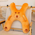 Christmas gift for kids-Kids Travel Pillow, Ergonomic Plush Support for Car Rides, Comfortable Sleep Companion for Childrenï¼brown Capibalaï¼.