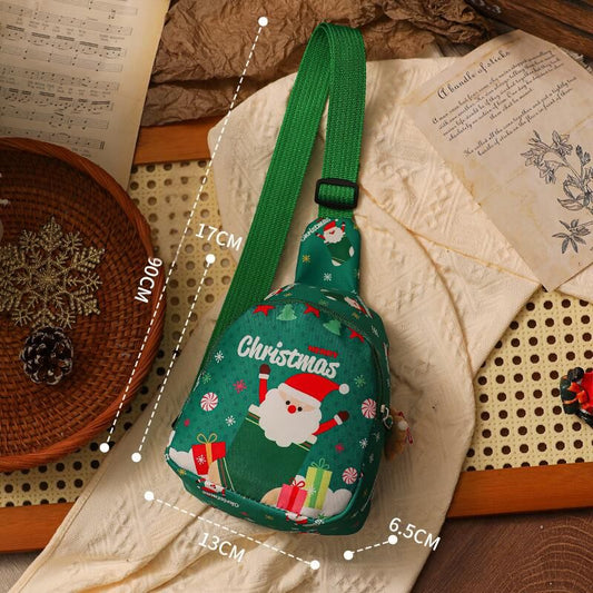 Christmas gifts Aussie Christmas Sling Bag -Santa-Themed, Adjustable & Compact for Festive Gifting & Styling(green)