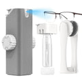 All-in-One Portable Glasses Cleaning Kit with Spray, Brush & Microfiber Cloth â Compact Lens Cleaner for Eyeglasses, Phone Screens, and More (White).
