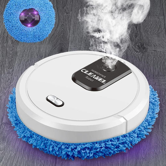 Smart Mopping Robot with Spray & Humidifier â Automatic Floor Cleaner for Hard Floors, Dry and Wet Cleaning, Pet Hair Removal, Compact Design (White).