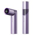 Portable Mini Handheld Fan â 3-in-1 Rechargeable Turbine Fan with 1-199 Speed, Digital Display, Neck Strap, Long Battery Life for Outdoor, Travel, Office Use (Purple).