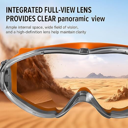 Christmas gifts Anti-Fog Safety Goggles, Outdoor Wind & Dust Protection, Clear Vision Lab & Work Goggles for Aussies(blue)