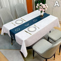 Waterproof Oilproof Washable Heat-Resistant PVC Tablecloth - 5 Patterns & Sizes for Home, Restaurant & Picnic Dining(C,220*138)