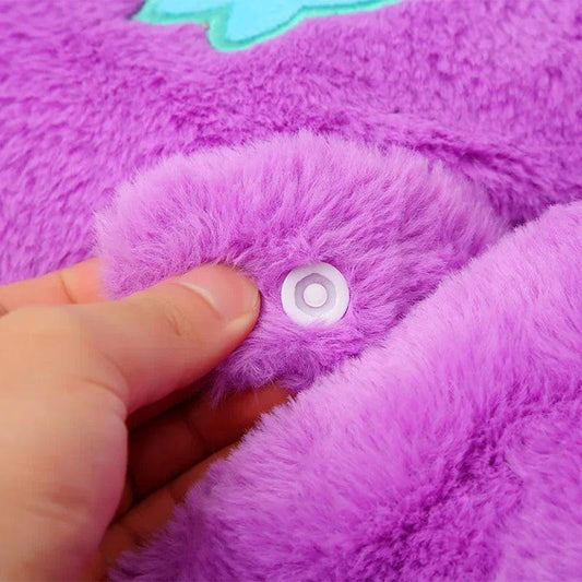 Kids Shark Sleeping Bag Plush Doll Pillow (Purple).