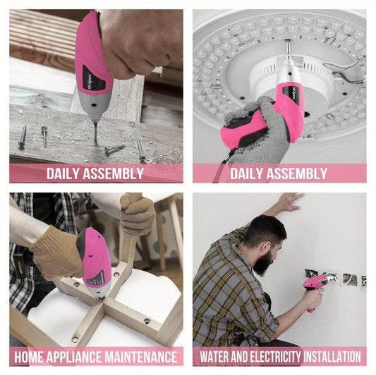 Cordless Electric Screwdriver Tool Set.