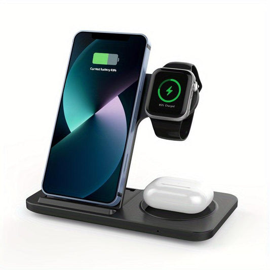 3-in-1 Fast Wireless Charger for iPhone & Apple Devices.