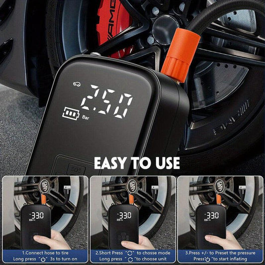 150PSI Portable Cordless Air Compressor Tire Inflator.