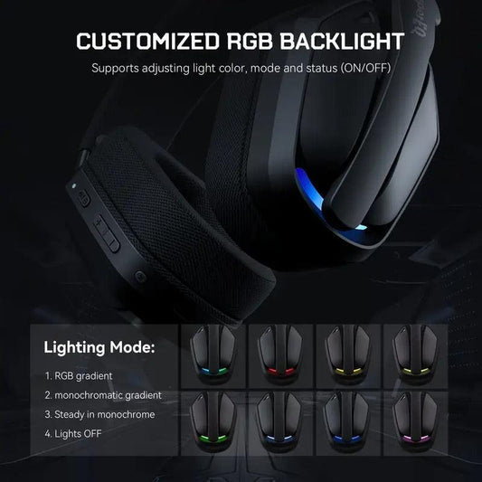 Wireless Gaming Headphones with Noise Cancelling Mic.