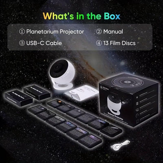 Galaxy Star Projector with 13 Discs USB.