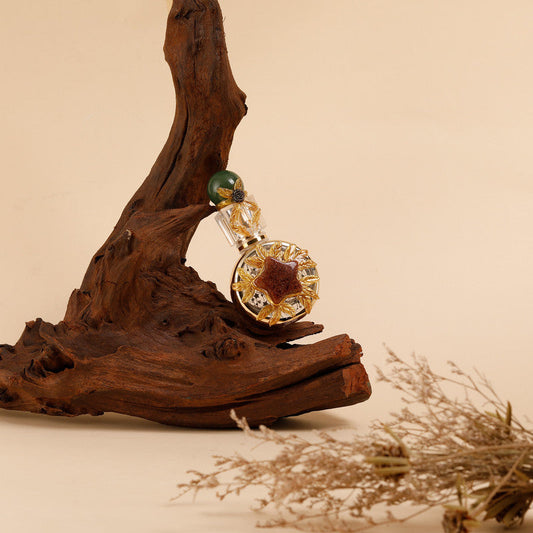 Healing natural crystal perfume bottle(25ml)-aventurine strawberry quartz.
