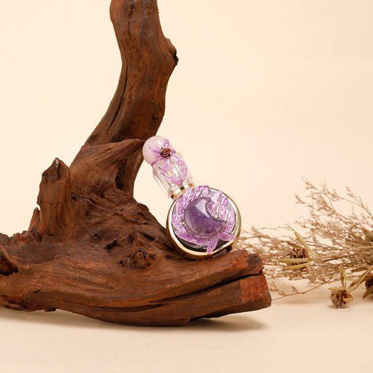 Healing natural crystal perfume bottle(25ml)-rose quartz amethyst.