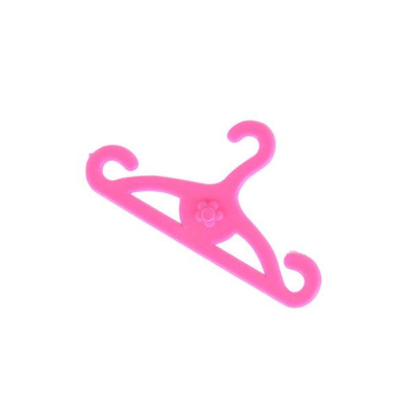 20 pcs/lot Pink Hangers Dress Clothes Accessories For Barbie Doll 0.