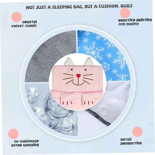 Sleeping bag for children, cozy cartoon design for boys and girls.