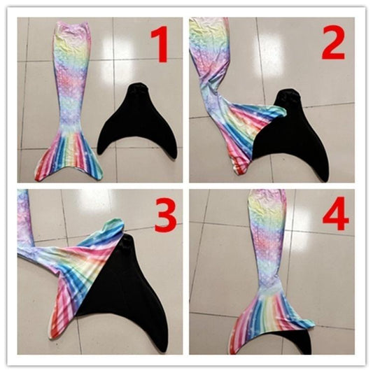 Mermaid Swimsuit Monofin Fins Kids L (7-9 Years) Package A 3 pcs