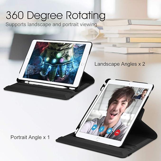 Fintie Rotating Case for iPad 10.2 inch iPad 9th 8th 7th Gen 360 Degree Auto Wake Sleep Black.