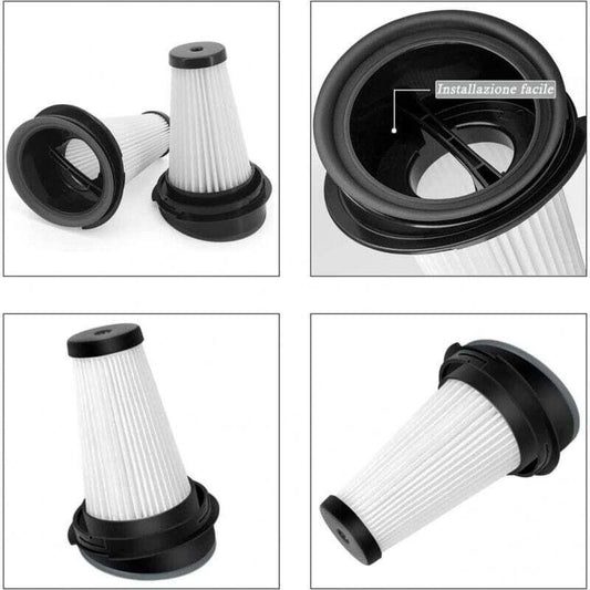 4-pack replacement filters for Rowenta X-pert 3.60 X-Pert 160 RH72xxx RH6921WO RH6933WO RH6971WO RH6974WO cordless vacuum cleaner ZR005202, DEBUNS.