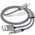 USB C to 3.5mm Aux Audio Cable with Charging, 2 in 1 USB C to 3.5mm Car Stereo Headset Audio Cable with PD 18W Charging Compatible with iPhone 16/15, Samsung Galaxy S25/S24/S23/S22+, Google Pixel 8 7.