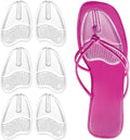 Gel Metatarsal Pads for Flip-Flops Thong Sandals, Ball of Foot Cushion Inserts Relieve All Day Forefoot Pain for Women and Men (Clear - 3 Pairs) Clear Clear