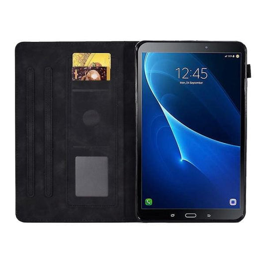 Compatible with Samsung Galaxy Tab A 10.1 2016 T580 T585 Shockproof Case Black Pu Leather Butterfly Floral Pattern Samsung.