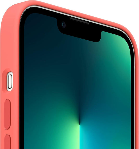 Compatible with Apple Silicone Case for iPhone 13 Pro MagSafe Pomelo Pink.