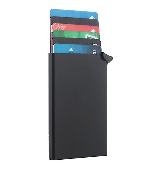 Men's Minimalist Slim Metal RFID Blocking Card Holder Wallet Contactless Card Protector