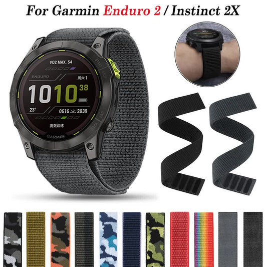 26mm 22mm Official Nylon for Garmin Enduro 2/Fenix 6X 6 Pro 5X 5 Plus 7X 7/Epix Gen 2 Ultralight Smart Watch Band Bracelet H 26mm Fenix 6X 6XPro