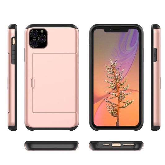 iPhone 11 Rose Gold Phone Case with Card Slot.