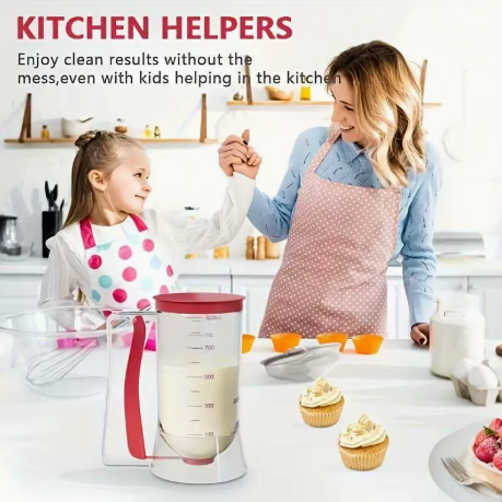 800 ML Cupcake Batter Separator for Baking - Measuring Tool with Cream Separator Cups, Best Gift for Friends (Purple)